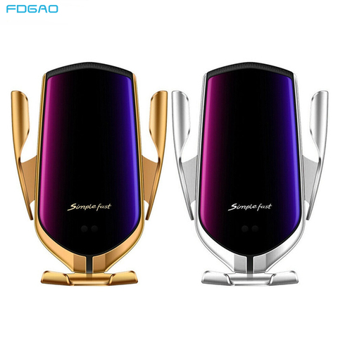 FDGAO Qi Wireless Charger Car Mount Automatic 15W /10W Air Vent Phone Holder for iPhone 12 11 XS XR Samsung S20 S10E Note 20 10 ► Photo 1/6
