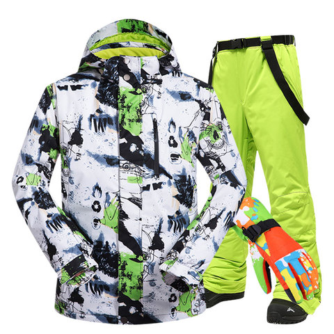 Ski Suit Men Brands Winter Windproof Waterproof Thermal Snow Jacket And Pants Sets Skiwear Skiing And Snowboard Ski Jacket Men ► Photo 1/6