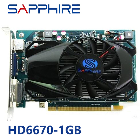 SAPPHIRE HD6670 1GB For AMD Video Card GPU Radeon HD 6670 GDDR5 128bit Graphics Cards PC Computer Game For Video Cards HDMI Used ► Photo 1/1