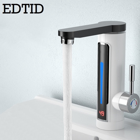 EDTID Electric Faucet Instant Hot Water Heater LED Temperature Display Tankless Rapid Heating Faucet Shower Tap Bathroom Kitchen ► Photo 1/1