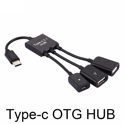 3in1 USB 3.1 Type-C To Micro USB 2.0 Power Charging Host OTG Hub Cable Adapter High Speed Charging Universal ► Photo 1/4