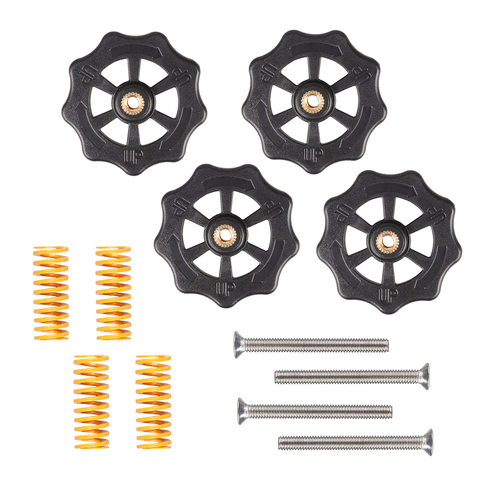 3D Printer Parts Heated Bed Spring Leveling Kit Adjustment Nut+Springs+ Screw Heatbed Kit For CR-10 Ender 3 MK3 hotbed ► Photo 1/6