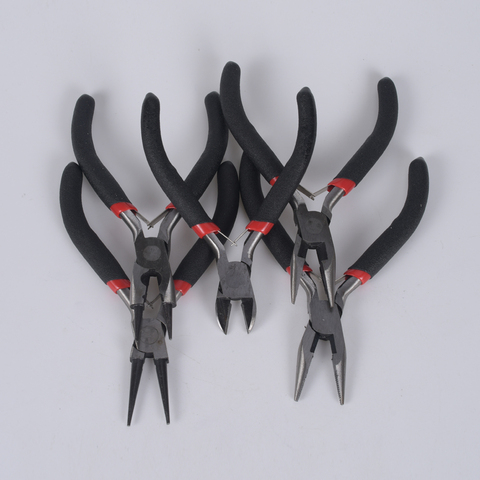Multi-type Black Handle Anti-slip Splicing Fixing Pliers Tools For Jewelry Making Long Needle Round Nose Cutting Wire Pliers ► Photo 1/6