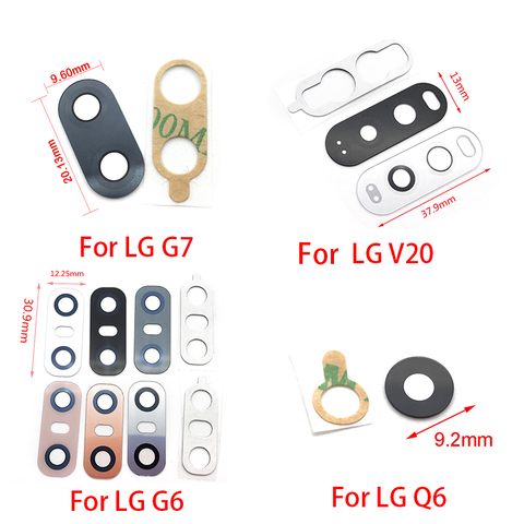 Rear Back Camera Glass Lens Cover For LG V20 V30 G2 G5 G6 G7 Q6 K8 2017 With Ahesive Sticker ► Photo 1/2