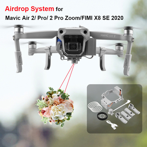 Airdrop System for DJI Mavic Air 2/2 Pro Zoom/Pro/FIMI Fishing Bait Wedding Ring Gift Deliver Life Rescue Remote Thrower Kits ► Photo 1/6
