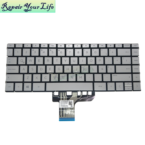 LA keyboard for HP Pavilion 13-AN 13-an0010nr 13-an0031wm 13-an0093tu 13-an0062tu Latin white backlight 9Z.NECBQ.A1E ► Photo 1/6