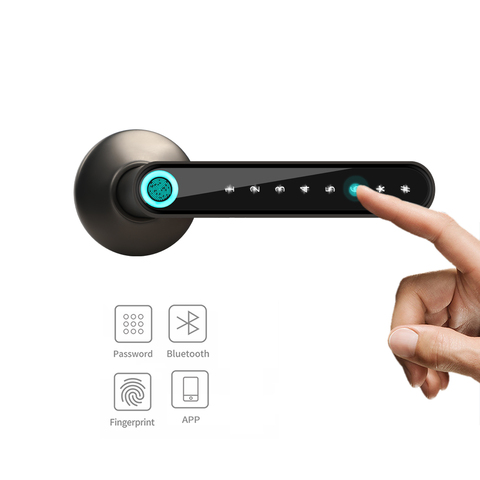 WAFU WF-016 Fingerprint Door Lock Smart Bluetooth Password Handle Lock APP Unlock Keyless Entry Works with iOS/Android ► Photo 1/6