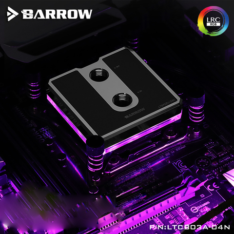 Barrow CPU Water Block Cooler CPU Use for AMD RYZEN AM3/ AM4 / POM / Brass Metal Top / A-RGB Light compatible 5V GND 3PIN Header ► Photo 1/6