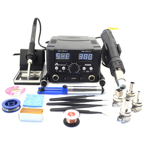 MYPOVOS 8588D Double Digital Display Electric Soldering Irons +Hot Air Gun Better SMD Rework Station Upgrade from 8586 8586D+ 87 ► Photo 1/6