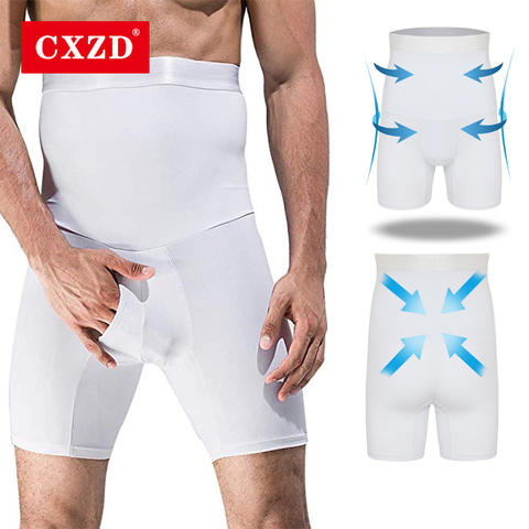 CXZD Men's Slimming Body Shaper Fitness High Waist Stretch Abdomen Tummy Control Shaping Underbust Corset Shapewear Cinechers ► Photo 1/6