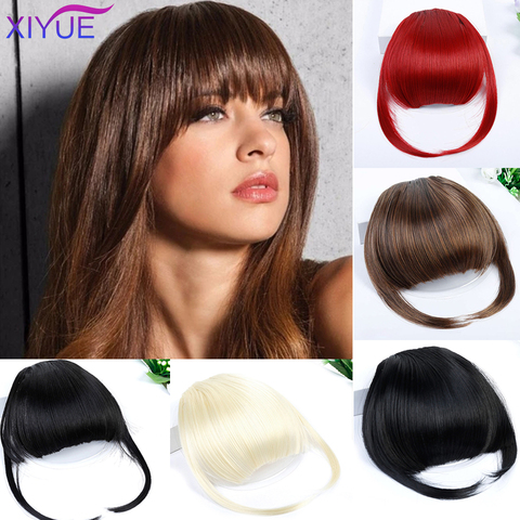 XIYUE High-Temperature Matte Silk Front False Fringe Clip In Straight Bangs Hairpiece With High Temperature Synthetic Hair ► Photo 1/6