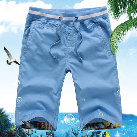 New 2022 Men's Summer Casual Shorts Men Straight Shorts Male Fashion Cotton Beach Short Pants Candy Colors Plus Size 5XL ► Photo 1/6