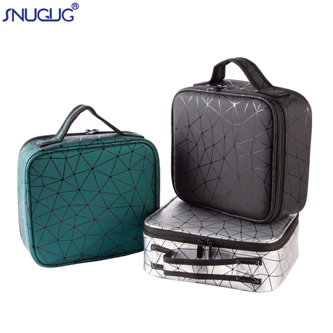 PU Travel Makeup Case Female Fashion Beautician Make Up Tas Women Travel Organizer Bag Storage Box Portable Cosmetic Suitcase ► Photo 1/6