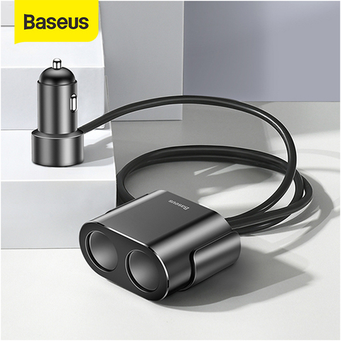 Baseus Cigarette Lighter Splitter 3.1A 100W Dual USB Car Charger Adapter for Phone Car-Charger Auto Cigarette Lighter Charging ► Photo 1/6