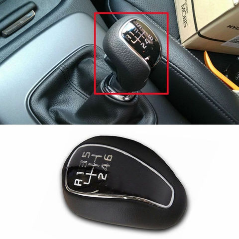 43711Genuine original manual stop 6Speed M\T Leather Glossy Gear Shift Knob for Hyundai ix25 Creta For KIA FORTE Cerato K3 ► Photo 1/6