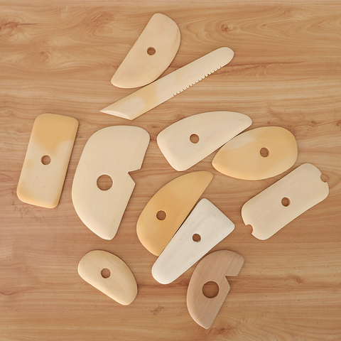 11pcs Assorted Natural Wooden Cutter Safe Scraping Tool For Clay/Pottery/Ceramic DIY Crafts ► Photo 1/6