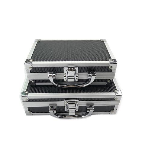 Portable plastic aluminum alloy toolbox Suitcase Impact resistant Safety Instrument case Storage box with Sponge Lining ► Photo 1/6