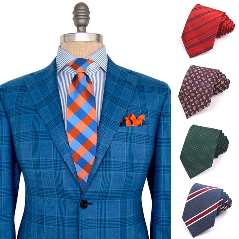 Skinny Ties For Men Women Classic Male Plaid Necktie For Wedding Business Suits Corbatas Check Tie Slim Stripe Necktie Gravatas ► Photo 1/6