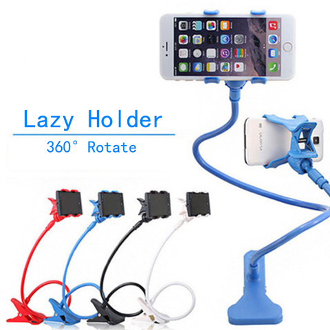 360 Degree Rotate Universal Lazy Mobile Phone Stand Holder Stents Flexible Bed Desk Table Clip Bracket for Phone Flexible Holder ► Photo 1/6