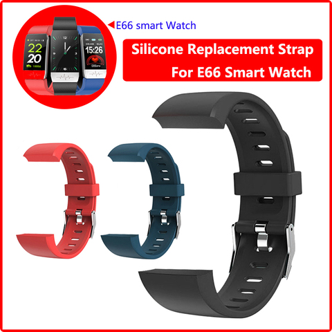 Silicone Replacement Belt for E66 Body Temperature Smart Watch Strap Wristband Rubber Bracelet Wrist Straps For E66 ECG Watch ► Photo 1/6