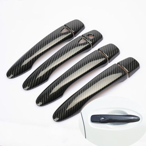 For Nissan Murano Z52 2015 - 2022 CARBON FIBER CHROME DOOR HANDLE COVER CATCH CAP TRIM MOLDING ACCESSORIES ► Photo 1/6