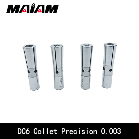 0.003 precision cnc collet dc6 chuck collet 2mm 3mm 4mm 5mm 6mm 3.175mm 1/8 pull back collet  high precision collet dc collet ► Photo 1/6