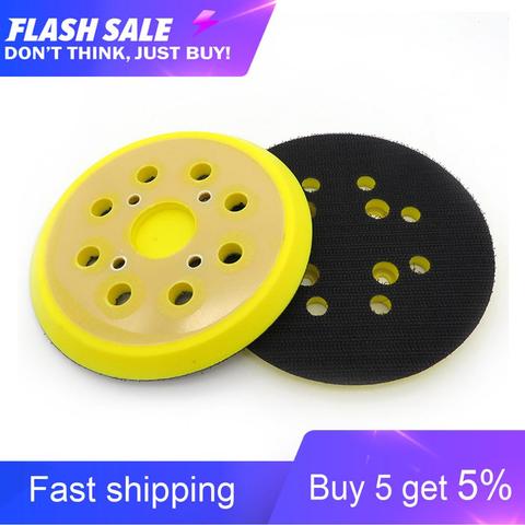 1 Pcs 5Inch 125MM 8-Hole Back-up Sanding Pad Hook and Loop Sander Backing Pad for Electric Grinder Power Tools Accessories ► Photo 1/6