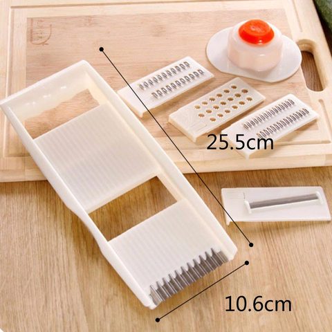 5 In 1 Multifunction Stainless Steel Vegetable Grater Slicing Mandoline Vegetable Cutter Adjustable Carrot Grater Onion Dicer ► Photo 1/6