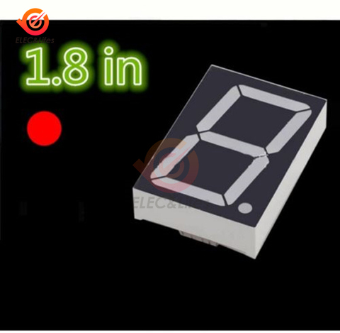 18101BS 1.8 Inch 7 Segment 1-Bit LED Display module Digital Tube Red Common Anode ► Photo 1/3