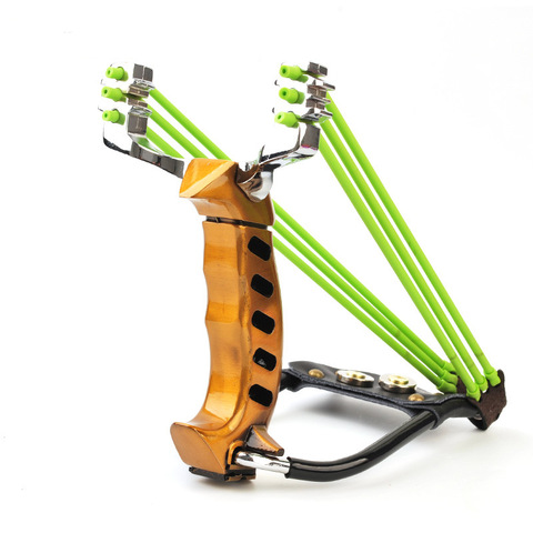 Professional Two Rubber Band Traditional Slingshot  High Strength Steel Hunting Catapult Hunter Folding Wrist Sling Shot ► Photo 1/6