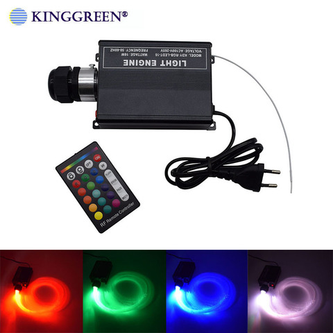 1X High Brightness RGB LED lighting 16W fiber optic light engine with 24key RF remote controller free shipping ► Photo 1/6