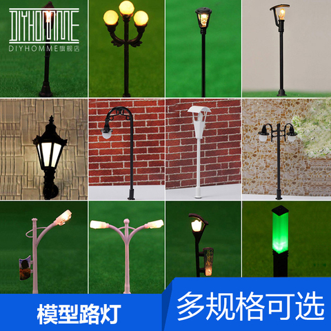10pcs/lot Model Railway Train Lamp Garden Street Lights Wall lights HO OO Scale LED ► Photo 1/4