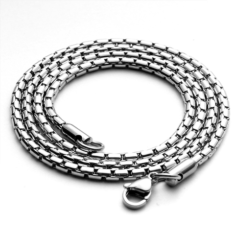 men necklace 2022 stainless steel neck chain for men cuban link chain wholesale Accessories Lobster chain Simple buckle ► Photo 1/6