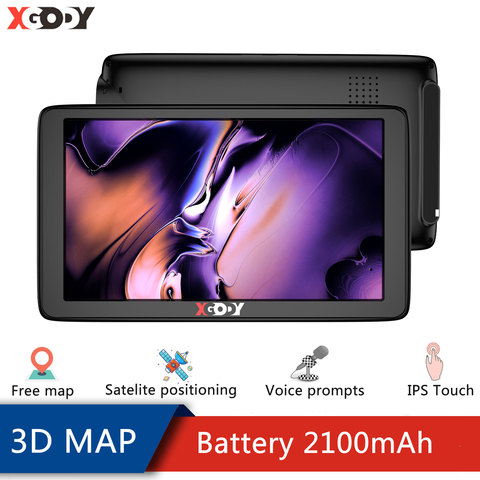 Xgody Car GPS Navigation 7 Inch Touch Screen GPS Navigator Truck Sunshade Sat Nav 256M+8G America Europe Map gps navigators ► Photo 1/6