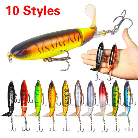 1PCS Whopper Plopper 10cm/13g Topwater Fishing Lure Artificial Hard Bait Plopper Soft Rotating Tail Fishing Tackle Fishing Bait ► Photo 1/6