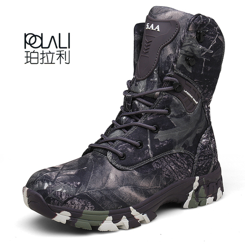 New Camo Military Boots Men Special Force Tactical Botas Outdoor Desert Non-slip Combat Shoes Waterproof Man Hiking Hunting Boot ► Photo 1/6