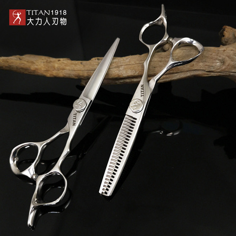 TITAN professional hairdresser scissors barber scissors hairdressing hair  cutting thinning set of 5.5 6.0inch japan440c