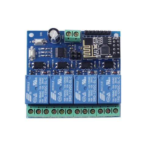 DC 12V ESP8266 & ESP-01 WIFI Relay Module Four Channels For Smart Home Intelligent Furniture ► Photo 1/6