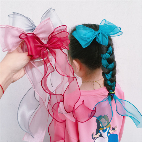 2/3 Pcs/Set Children Cute Colors Ribbon Lace Bow Ornament Hair Clips Girls Lovely Sweet Barrettes Hairpins Kids Hair Accessories ► Photo 1/6