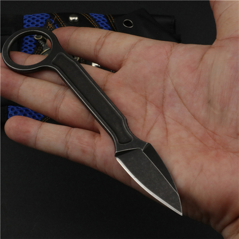 Trskt 440C Unpacking Tactical Pocket Knife ,Neck Knives Camping Knives Rescue Survival  EDC Tool With K Sheath,Dropshipping ► Photo 1/6