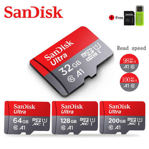 SanDisk Memory Card 256GB 200GB 128GB 64GB 98MB/S Micro sd card Class10 32GB 16GB  flash card Memory Microsd SD Card for phone ► Photo 1/6