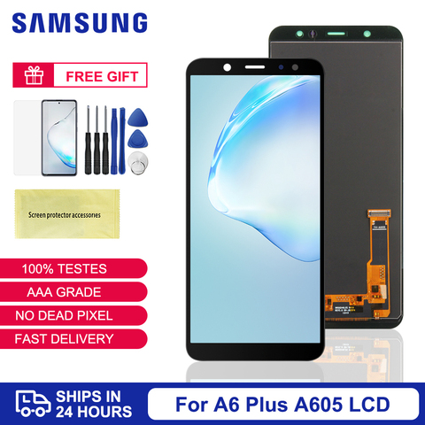 For Samsung Galaxy A6 plus 2022 A605 LCD Display Touch Screen Digitizer Assembly For Samsung A6 plus A605 A605F A605FN A605G ► Photo 1/6