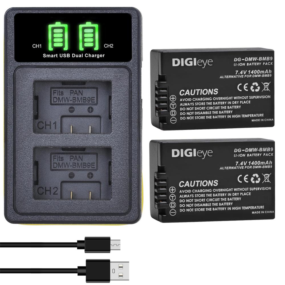 PowerTrust 2 Pack CGA-S006 CGR S006 S006E S006A S006 DMW-BMA7 DMW BMA7 Battery LCD USB Charger for Panasonic DMC FZ7 FZ8 FZ18 FZ28 FZ30 FZ35