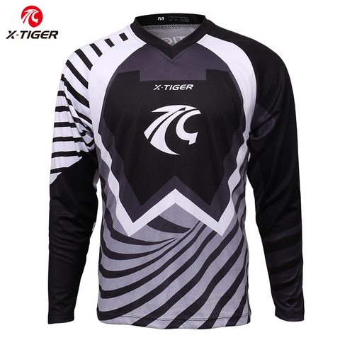 X-Tiger Brand Downhill Jerseys Shirt Motocross Racing Sports Wear 100% Polyester Cycling Jerseys Long Sleeve Bike DH Shirt ► Photo 1/6