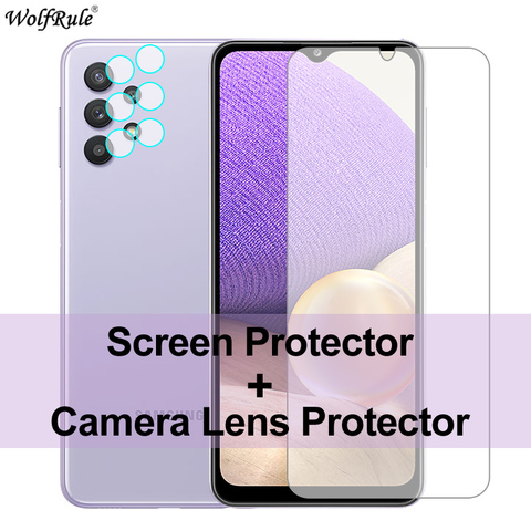 2Pcs Screen Protector For Samsung Galaxy A32 Glass A72 A52 A42 5G A21S A41 Tempered Glass Protective Lens Film For Samsung A32 ► Photo 1/6