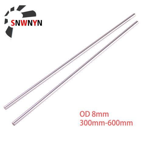 2PCS OD 8mm Round Rod Length 300mm 400mm 500mm 600mm Optical Axis Linear Shaft Cylinder Linear Rail 3D Printer Parts RU SHIPPING ► Photo 1/6