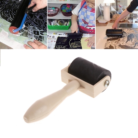 3.5cm Heavy Duty Hard Rubber Roller Printing Screen Plastic Frame Craft Tool ► Photo 1/6