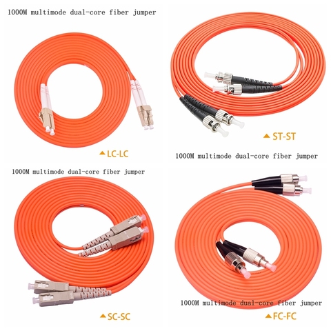 10000M multimode core fiber jumper Dual LC to LC FC ST SC Fiber Patch Cord Jumper Cable MM Duplex Multi Mode Optic for Network ► Photo 1/6