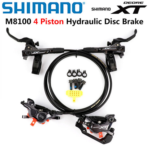 Shimano DEORE XT M8100 M8120 Brake 4 Piston MTB Hydraulic Disc Brake ICE-TECH Pads Front Rear 900mm 1600mm ► Photo 1/5