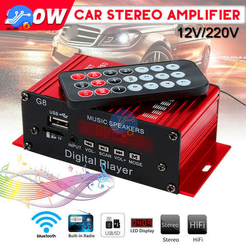 DIY kit 12V speakers in the Car Audio Bluetooth Amplifier 220V sound equipment home music amplificador HIFI Home Stereo ► Photo 1/6